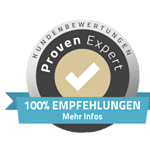 100% Kundenempfehlungen auf ProvenExpert